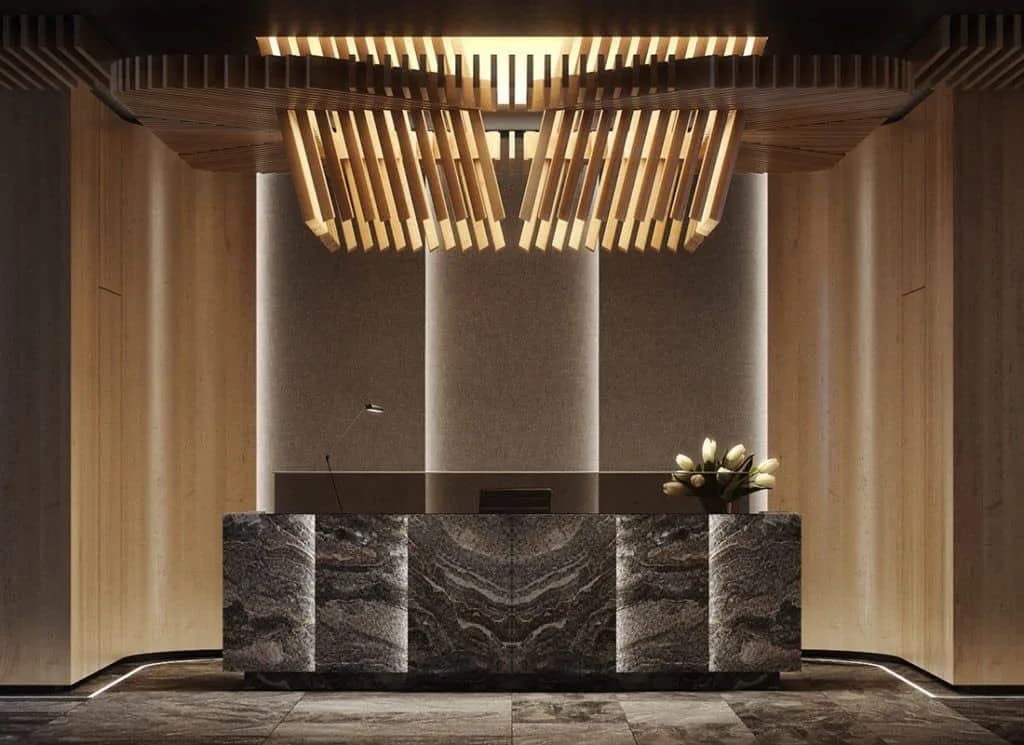 The welcoming reception desk at Club Delight